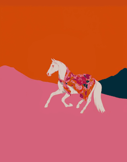 Pink Pony Club horse illustration